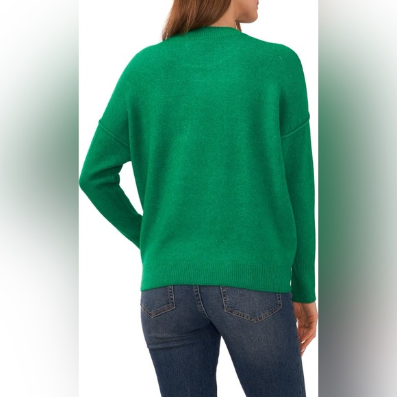 Vince Camuto Oversized Vibrant Electric Green Crew Neck Sweater Nordstrom - Picture 2 of 6